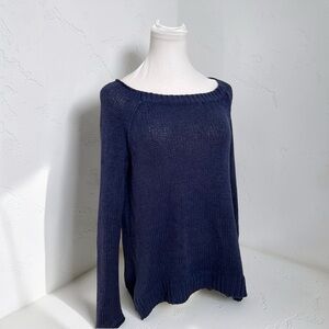 Vince Navy Lightweight Knit Sweater Slouchy  Minimalist XS